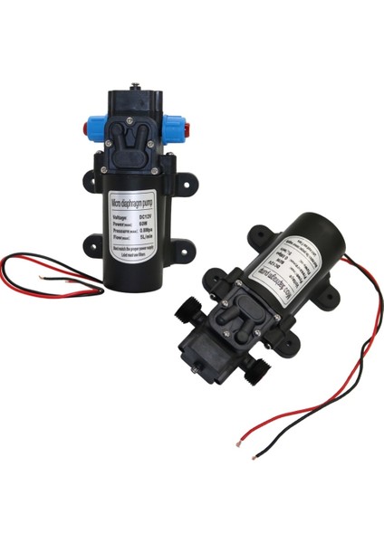 1ı2 Pompa 3 Konnektör Stili Dc 12V 60W Mikro Diyaframlı Su Pompası Bahçe Sulama Yüksek Basınçlı "erkek Dişli Arayüzü Kendinden Emişli Destek Pompası (Yurt Dışından)