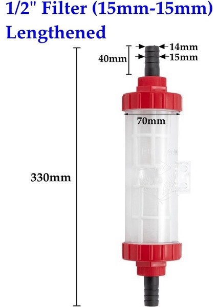 14MM Uzatılmış Stil "~ 1" Pistonlu Pompa Hortumu Boru Filtresi Su Jeti Sulama Püskürtücü Yüksek Basınçlı Temizleme Makinesi Emme Emici Filtreler (Yurt Dışından) fiyatları