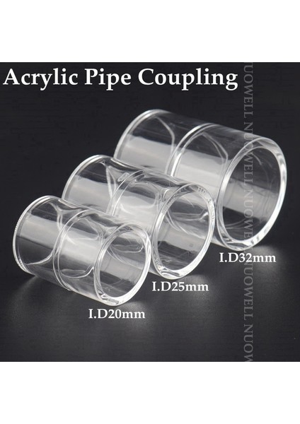 Akrilik Boru 20CM Tarzı 25 mm 1 Adet Yüksek Li 20 ~ 32MM Şeffaf Boru Ek Parçaları Akvaryum Balık Tankı Pleksiglae Ortak Dirsek Tee Şeffaf Akrilik Konnektör (Yurt Dışından)