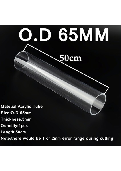 65 mm Tarzı 1 Adet 50CM M OD16~ Yüksek Li Şeffaf Akrilik Tüp Akvaryum Drae Balık Tankı Pleksiglas (Yurt Dışından) fiyatları
