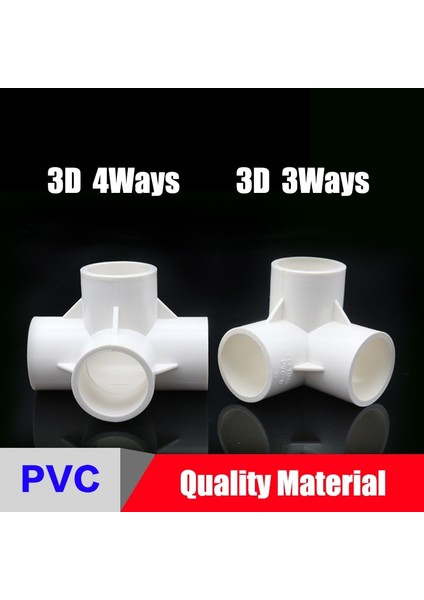 3 Yol Stili Iç ÇAP.32MM Nuonuowell Beyaz Pvc Boru Ek Parçaları Düz ​​dirsek Katı Eşit Tee Konnektörler Plastik Ortak Su Parçaları Pvc Yolları Dıy Raf (Yurt Dışından)