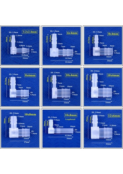 12X8MM Tarzı 20 Parça 5~~ Pp Dirsek Konnektörlerinin Azaltılması Akvaryum Tankı Hava Pompası Havalandırıcı Hortumu Pagoda Ortak Bahçe Sulama Boru Ek Parçaları (Yurt Dışından)