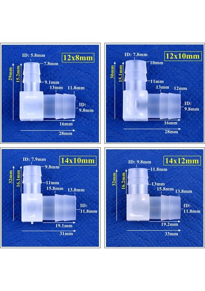 12X8MM Tarzı 20 Parça 5~~ Pp Dirsek Konnektörlerinin Azaltılması Akvaryum Tankı Hava Pompası Havalandırıcı Hortumu Pagoda Ortak Bahçe Sulama Boru Ek Parçaları (Yurt Dışından) modelleri