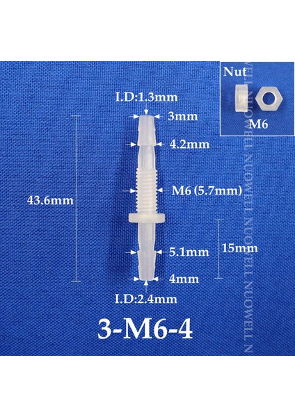 3-M6-4 Stili 50 Adet Fındıklı 5~ M6~me Konnektörler Akvaryum Aksesuarları Balık Tankı Adaptörü Dikenli Eklemler Bölme Birliği Hava Pompası Hortum Konnektörü (Yurt Dışından) fiyatları