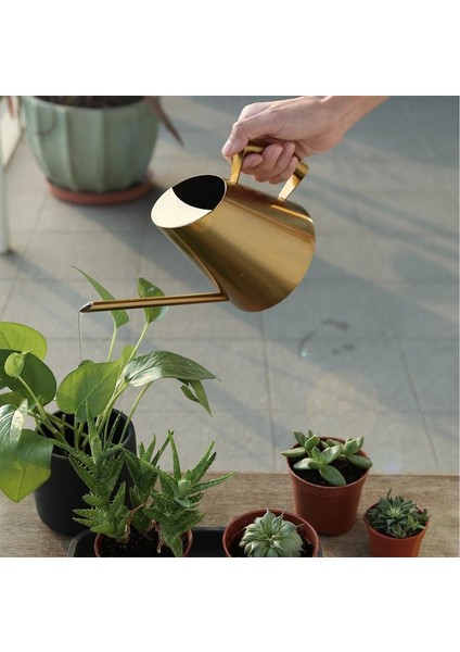Altın 400ML Stili 1 Adet ml Paslanmaz Çelik Sulama Kovası Uzun Ağız Su Isıtıcısı Etli Sulama Için Kolay Kullanım Kolu Bahçe Aracı (Yurt Dışından)