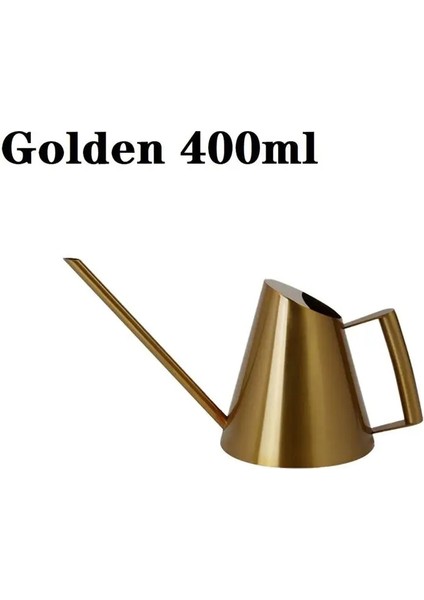 Altın 400ML Stili 1 Adet ml Paslanmaz Çelik Sulama Kovası Uzun Ağız Su Isıtıcısı Etli Sulama Için Kolay Kullanım Kolu Bahçe Aracı (Yurt Dışından)