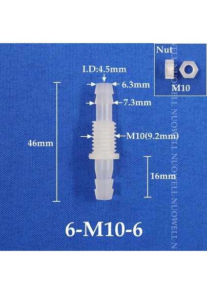 6-M10-6 Stili 5 Adet Fındıklı 5~ M6~me Konnektörler Akvaryum Aksesuarları Balık Tankı Adaptörü Dikenli Eklemler Bölme Birliği Hava Pompası Hortum Konnektörü (Yurt Dışından) fiyatları