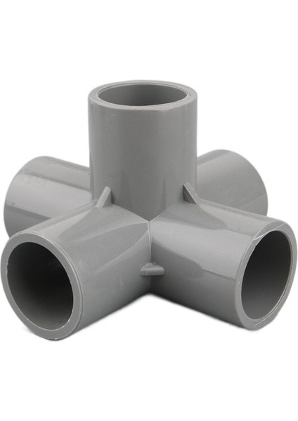 3d-5 Yol Stili Kimlik 20MM Gri mm Pvc Boru Adaptörü Düz Dirsek Tee Çapraz Bağlayıcı Su Boru Ek Parçaları Yolları Ortak Dıy Raf Parçaları (Yurt Dışından)
