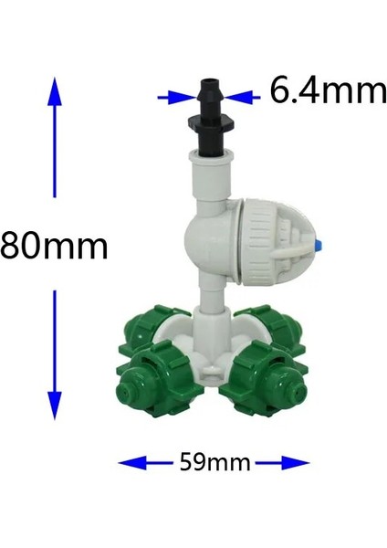 Yeşil Stil Sera Asılı Anti Damla Buğulanma Memesi Çapraz Sis Memesi Atomize Sis Su Sprey Damla Sulama 1 Takım (Yurt Dışından) indirimleri