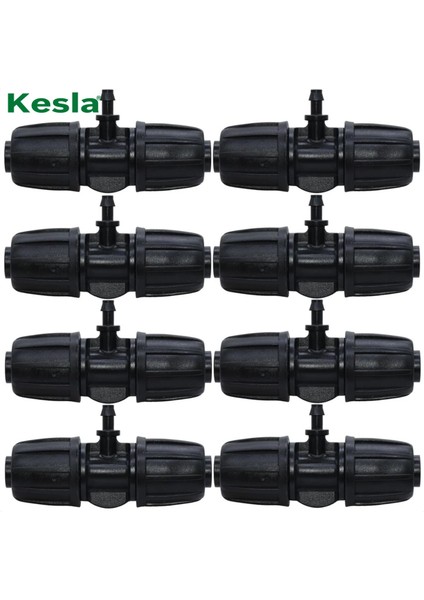 KSL01-KIT233-10PCS Tarzı Kesla '' Pe Boru - Hortum Tee Konnektör W Iplik Kilidi Bahçe Sulama Suyu Adaptörü '' Mikro Boruya (Yurt Dışından)