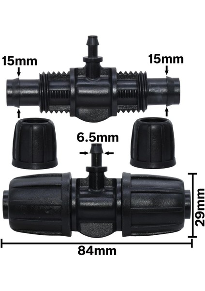 KSL01-KIT233-10PCS Tarzı Kesla '' Pe Boru - Hortum Tee Konnektör W Iplik Kilidi Bahçe Sulama Suyu Adaptörü '' Mikro Boruya (Yurt Dışından)