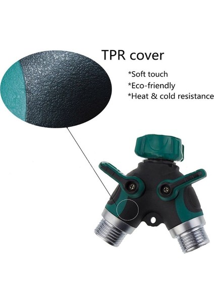 Stil 2 Yollu Ağır Hizmet Tipi Bahçe Musluğu Hortum Bölücü Y Konnektör Dağıtıcı Su Vanalarını Kapatın (Yurt Dışından) indirimleri