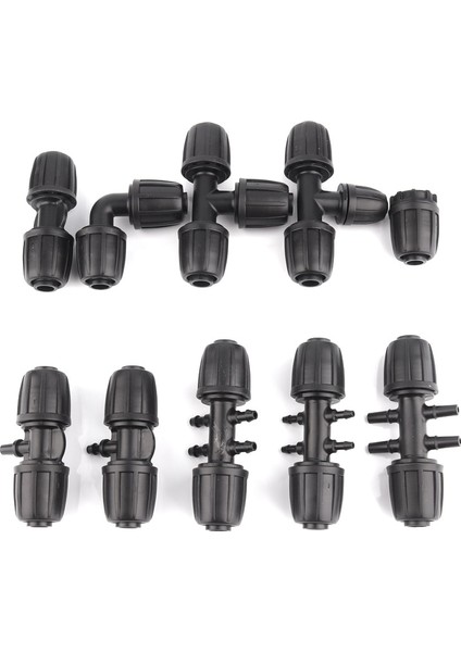 16PE-3L5MM 6 Yönlü Stil 2 Adet Yeni Ldpe Boru Konnektörleri Kilit Somunları Bahçe Su Bağlantısı Bahçe Sulama Tarımsal Sulama Borusu Hortum Bağlantıları (Yurt Dışından)