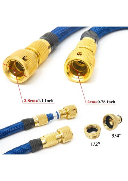Mavi Stil 17FT-5M Uzatılmış Bahçe Hortumu Su Genişletilebilir Sulama Hortumu Yüksek Basınçlı Oto Yıkama Genişletilebilir Bahçe Sihirli Hortum Borusu (Yurt Dışından) indirimleri