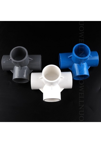 Beyaz Stil 25 mm 5 Adet Id 20 ~ 50MM Stereoskopik Pvc Konnektörler Sulama Tüpü Eklemleri Pvc 4 Yollu Bağlayıcı Bahçe Su Boru Ek Parçaları (Yurt Dışından) fırsatları