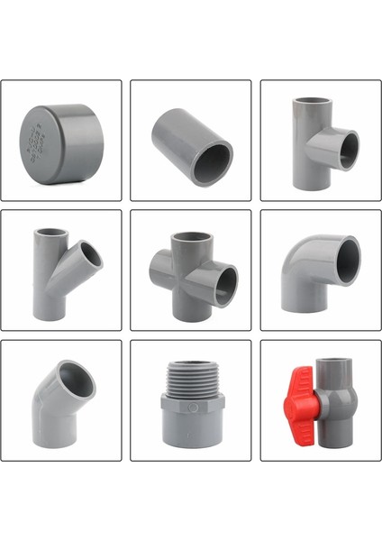 Çapraz Stil Kimlik 32MM Gri mm Pvc Boru Adaptörü Düz Dirsek Tee Çapraz Bağlayıcı Su Boru Ek Parçaları Yolları Ortak Dıy Raf Parçaları (Yurt Dışından)