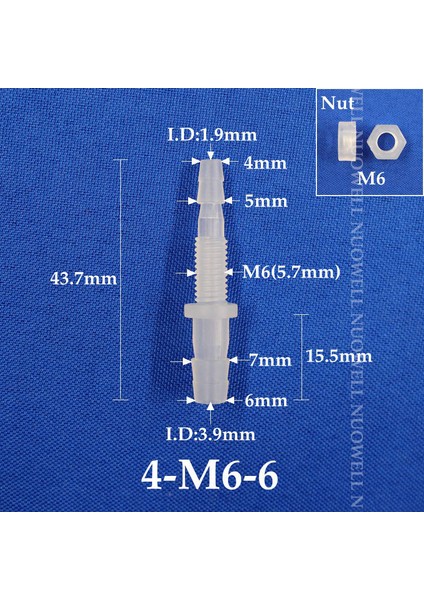 4-M6-6 Stili 20 Adet Fındıklı 5~ M6~me Konnektörler Akvaryum Aksesuarları Balık Tankı Adaptörü Dikenli Eklemler Bölme Birliği Hava Pompası Hortum Konnektörü (Yurt Dışından) fiyatları