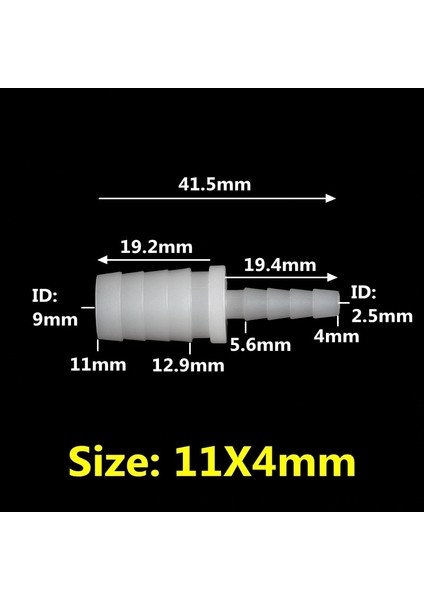 11X4MM Pe Stili 10 Parça 3~.4~9mm Ila 4~12MM Pe Gıda Sınıfı Pagoda Doğrudan Konektörleri Azaltma Akvaryum Tankı Hava Pompası Adaptörü Sulama Hortumu Bağlantısı (Yurt Dışından)