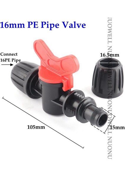 16PE-4L7MM Tişört Stili 2 Adet Yeni Ldpe Boru Konnektörleri Kilit Somunları Bahçe Su Bağlantısı Bahçe Sulama Tarımsal Sulama Borusu Hortum Bağlantıları (Yurt Dışından) fırsatları