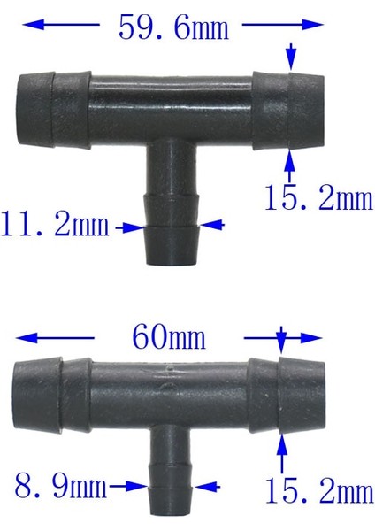 1ı2 Ila 10MM Stili " Hortum Azaltma Tee Konnektör Su Ayırıcı T Tipi Diken 3 Yollu Damla Sulama Bağlantısı (Yurt Dışından)