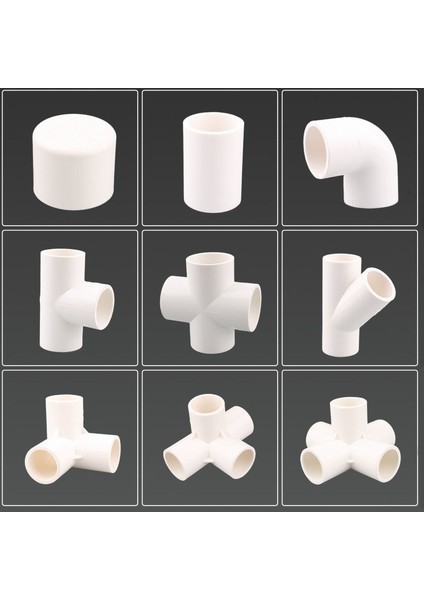 45 Derece Dirsek Stili Kimlik 32MM mm Beyaz Pvc Boru Ek Parçaları Düz ​​dirsek Tee Çapraz Bağlayıcı Su Borusu Adaptör Yolları Eklemler (Yurt Dışından) fiyatları