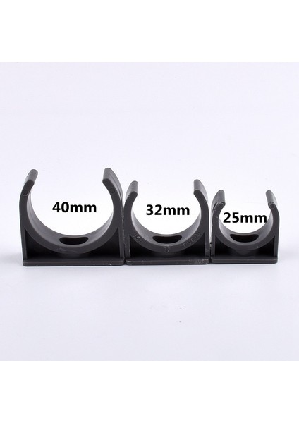 20MM Tarzı 20 Adet Adet Gri Pvc Boru Kelepçesi U Tipi Boru Askı Bahçe Sulama Su Bağlantısı Akvaryum Adaptörü Cleline (Yurt Dışından)