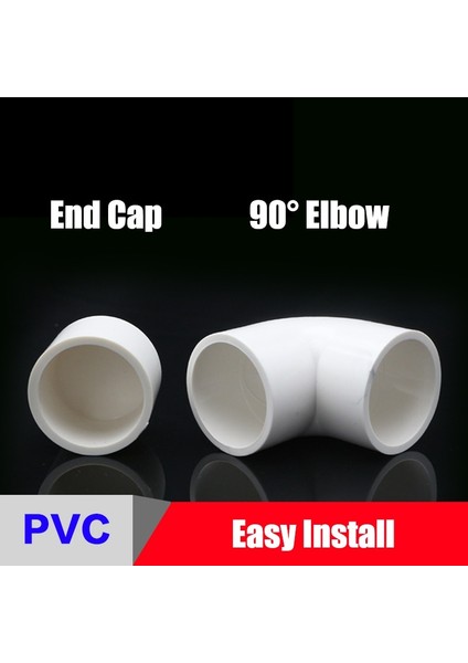 Bitirme Stili Iç ÇAP.32MM Nuonuowell Beyaz Pvc Boru Ek Parçaları Düz ​​dirsek Katı Eşit Tee Konnektörler Plastik Ortak Su Parçaları Pvc Yolları Dıy Raf (Yurt Dışından) fırsatları