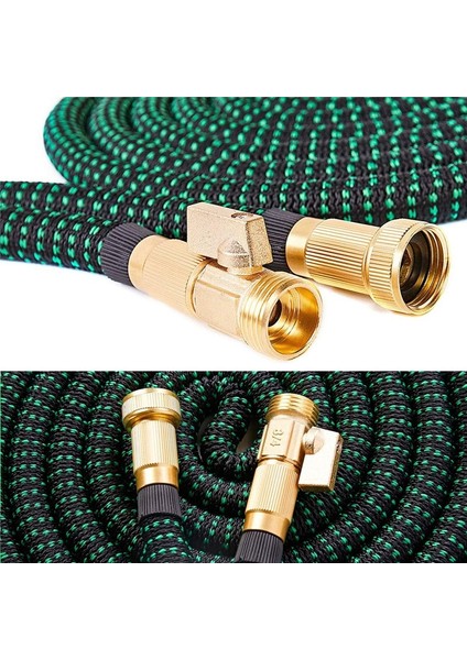 Üç Parça Gümüş Tarzı 25FT Büyük Bahçe Hortumu Boru Genişletilebilir Esnek Yüksek Basınçlı Araba Yıkama Için Kullanılır Sihirli Hortum, Metal Püskürtme Tabancası, Açık Bahçe Sulama (Yurt Dışından) modelleri