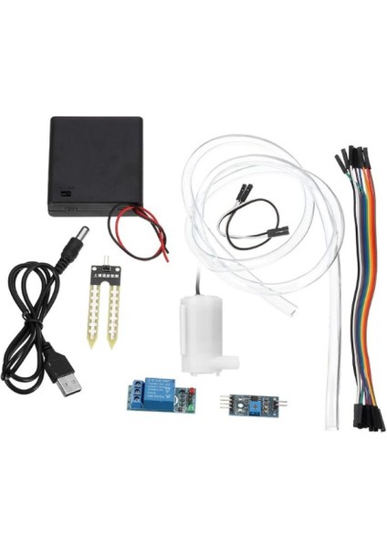 Beyaz Stil Dıy Otomatik Sulama Sulama Sistemi Toprak Nem Sensörü Pompa Modülü Kiti (Yurt Dışından)