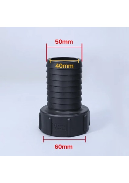 50 mm F Tarzı Kalınlaşmak S60X6 Ibc Tank Adaptörü Kaba Dişli Vana Uydurmal Su Deposu Bahçe Hortumu Konnektörü Yüksek (Yurt Dışından)