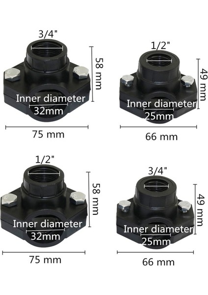 DN25-1I2 Inç Stili DN32, Dne Kelepçe Tarım Sulama Borusu Sele Klipsi Braketleri Sele Kelepçesi Bahçeler Sulama Borusu Bağlantısı 1 Adet (Yurt Dışından) fırsatları