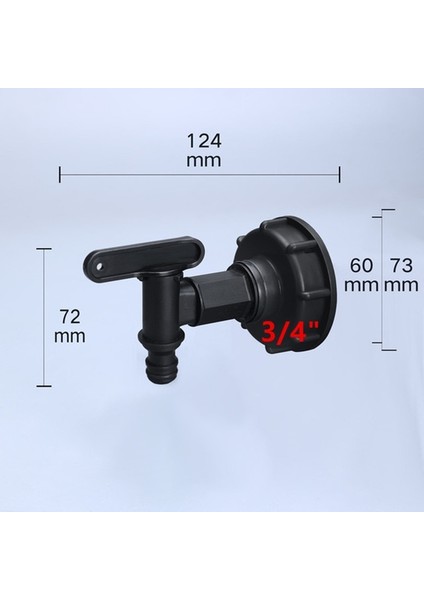 No.1 Tarzı Konu Ibc Tank Adaptörü, Ev Bahçe Su Konnektörleri Için Plastik Musluk Konnektörü Su Deposu Uydurma Kalınlaştırmak (Yurt Dışından)