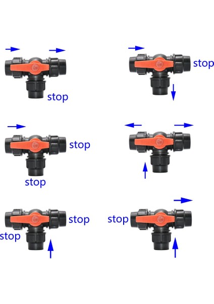 Son Fiş Stili 25MM mm Pvc Pe Tüp Musluk Suyu Bölücü T Dirsek Uç Tapası Plastik Hızlı Vana Bahçe Tarım Sulama (Yurt Dışından)