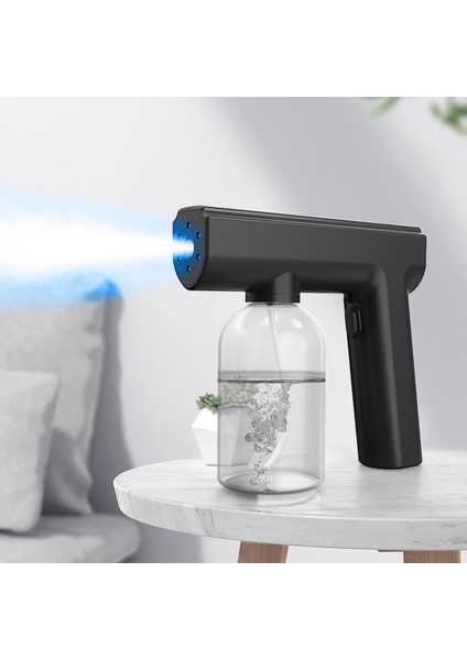 Siyah Stil Elektrikli Kablosuz Dezenfeksiyon Püskürtücü El Taşınabilir USB Sisleme Makinesi Hava Temizleyici Atomize Elektrikli Sanitize Püskürtücü (Yurt Dışından)