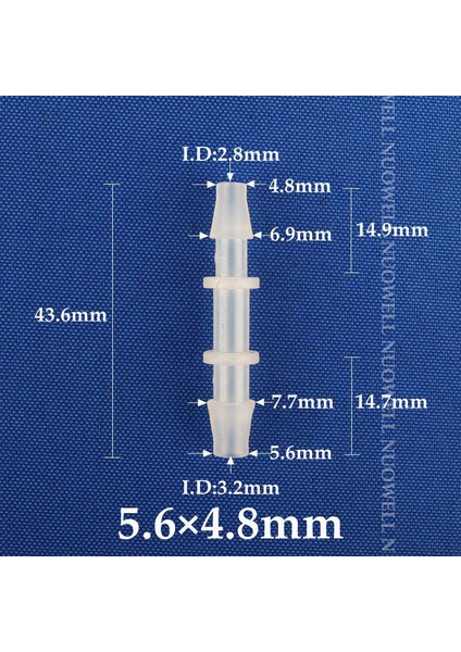 5.6-4.8mm Tarzı 5 Adet 200~LASTIK Düz Su Boru Konnektörü Akvaryum Tankı Hava Pompası Hortumu Kaplin Azaltma Bahçe Su Konnektörleri (Yurt Dışından) fiyatları