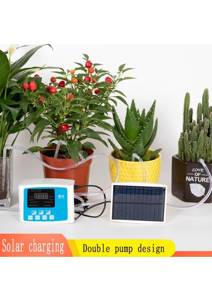 Güneş Panelleri Tarzı Bahçe Damla Sulama Cihazı Çift Pompa Kontrol Cihazı Zamanlayıcı Sistemi Güneş Enerjisi Bitkiler Için Akıllı Otomatik Sulama Cihazı (Yurt Dışından) indirimleri