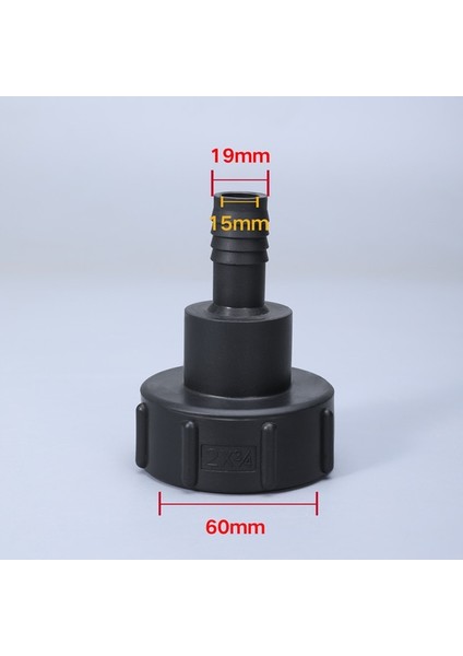 20 mm B Stili Kalınlaşmak S60X6 Ibc Tank Adaptörü Kaba Dişli Vana Uydurmal Su Deposu Bahçe Hortumu Konnektörü Yüksek (Yurt Dışından)