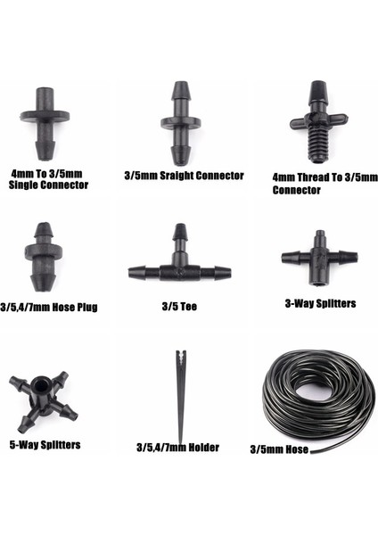 4mm İPLIK-3L5MM Stili Çeşitleri Bahçe Hortumu Konnektörleri Mikro Damla Sulama Sistemi Su Hortumu Tee Boru Bölücüler Hortum Fişi Su Konnektörleri (Yurt Dışından) fırsatları