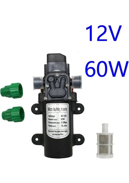 60W Tarzı Dc 12 Volt Yüksek Basınçlı Su Pompası 60W 80W 100W Mikro Diyaframlı Su Pompası Basınçlı Kendinden Emişli Güçlendirici 12 Volt Adaptör (Yurt Dışından)