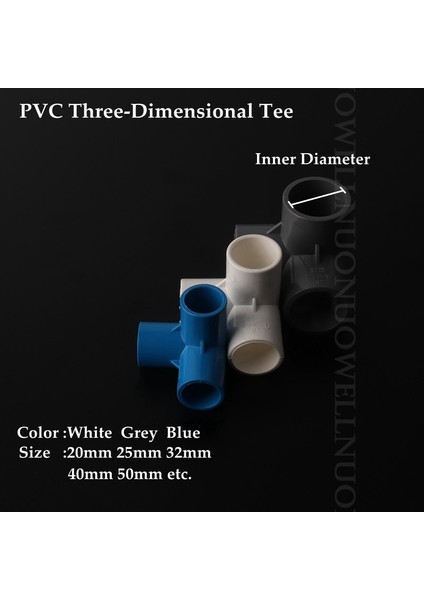 Mavi Stil 20 mm Vc Boru Konnektörleri Bahçe Sulama Tüpü Adaptörü Pvc Üç Boyutlu Tees Kapalı Su Temini Boru Ek Parçaları (Yurt Dışından) fırsatları