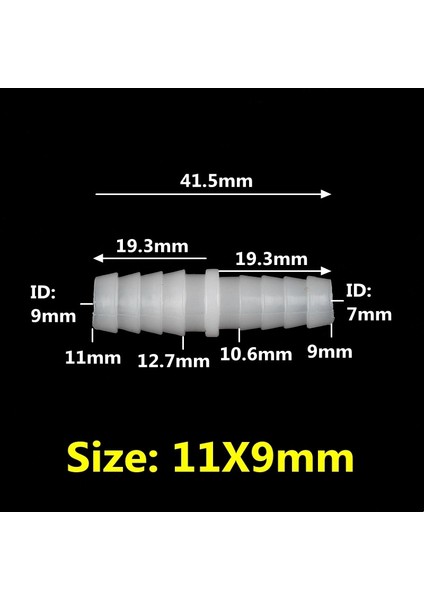 11X9MM Pe Stili 5 Adet 3~.4~9mm Ila 4~12MM Pe Gıda Sınıfı Pagoda Doğrudan Konektörleri Azaltma Akvaryum Tankı Hava Pompası Adaptörü Sulama Hortumu Bağlantısı (Yurt Dışından)