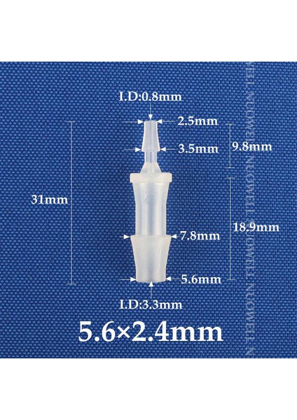 5.6-2.4mm Tarzı 50 Parça 200~LASTIK Düz Su Boru Konnektörü Akvaryum Tankı Hava Pompası Hortumu Kaplin Azaltma Bahçe Su Konnektörleri (Yurt Dışından) fiyatları