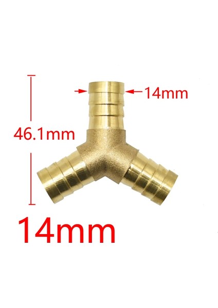 Y x 14 mm Stili Pirinç T Şeklinde mm Hortum Konektörü Y Çapraz 3 Yollu Hortum Bakır Dikenli Konnektör Hava Su Yağ Bağlayıcı Adaptörü 1 Adet (Yurt Dışından) fiyatları