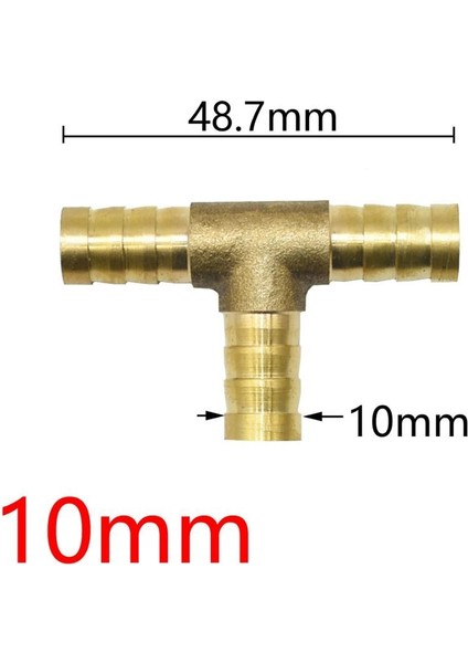 T x 19 mm Stili Pirinç T Şeklinde mm Hortum Konektörü Y Çapraz 3 Yollu Hortum Bakır Dikenli Konnektör Hava Su Yağ Bağlayıcı Adaptörü 1 Adet (Yurt Dışından) fırsatları