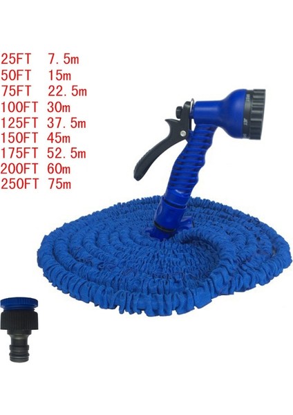 Mavi Stil 75FT Ft Sıcak Genişletilebilir Sihirli Esnek Bahçe Su Hortumu Araba Hortum Borusu Plastik Hortumlar Bahçe Püskürtme Tabancası ile Sulamaya Ayarlı (Yurt Dışından) fiyatları