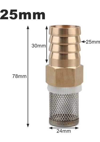 25 mm Tarzı 1 Adet Pirinç 6 ~ 25MM Hortum Filtresi Bahçe Sulama Filtreleri Araba Yıkama Püskürtücü Pompa Filtreleme Net Paslanmaz Çelik Hasır Filtre (Yurt Dışından)