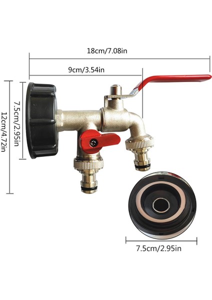Bir Stil Ibc Tank Adaptörü S60X Bahçe Hortumu Musluk Su Deposu Hortum Bağlantısı Dokunun Değiştirme Bağlantısı Bağlantı Vanası Bahçe Malzemeleri (Yurt Dışından)