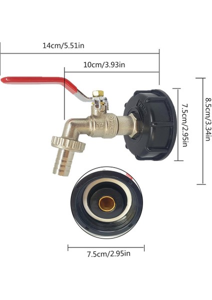 Bir Stil Ibc Tank Adaptörü S60X Bahçe Hortumu Musluk Su Deposu Hortum Bağlantısı Dokunun Değiştirme Bağlantısı Bağlantı Vanası Bahçe Malzemeleri (Yurt Dışından)