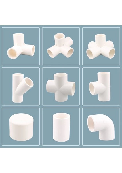 Çapraz Stil Kimlik 32MM 1 Adet Beyaz Pvc Boru Konektörü Düz Dirsek Tee Çapraz Eklemler Su Borusu Adaptör Yolları Eklemler (Yurt Dışından)