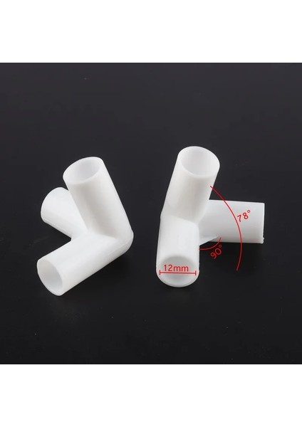 78 Derece Stili 12 mm mm Pvc Düz Dirsek Tee Konnektör Dört Yönlü Ortak Derece "pvc Boru Adaptörü Dıy Dolap Çadır Ek Parçaları (Yurt Dışından)